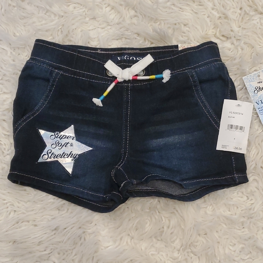 Vigoss | Girls Dark Blue Denim Pull On Shorts